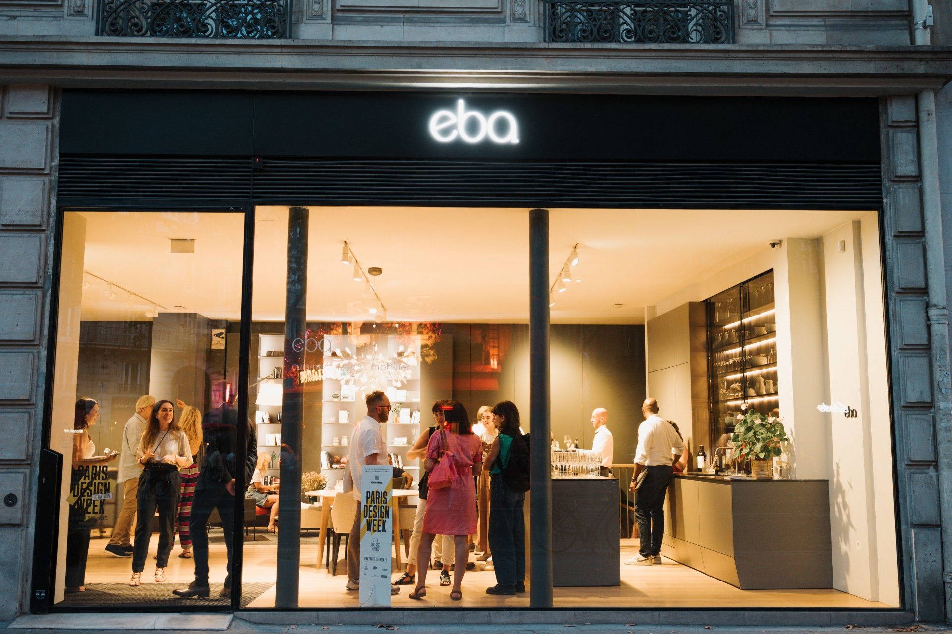 Vernissage au showroom eba Haussmann pour la Paris Design Week 2023